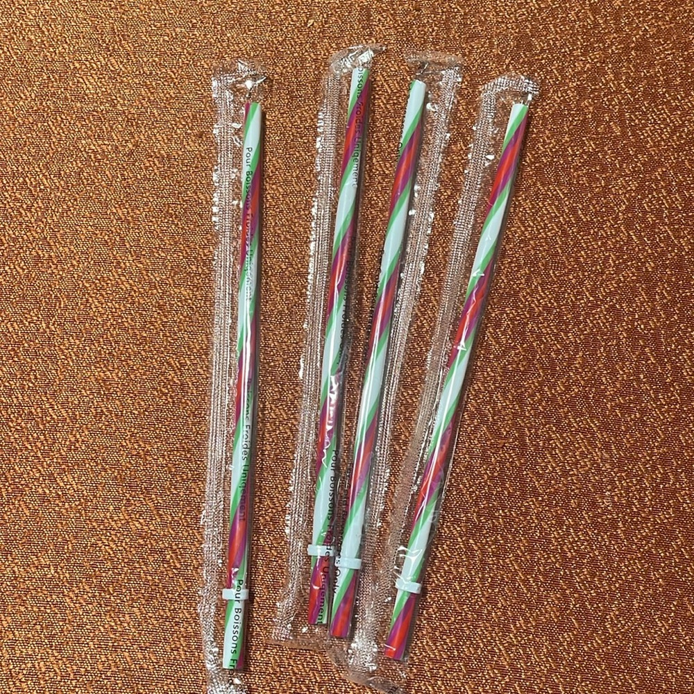 LIMITED EDITION Starbucks Rainbow Tumbler Straws - Set Of 4